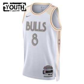 NBA Børn Trøje Chicago Bulls Zach Lavine 2024-25 Nike City Edition Hvid Swingman